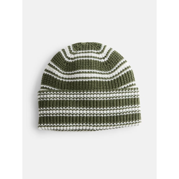 No Boundaries Women's Ribbed Knit Striped Beanie