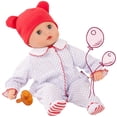 thumbnail image 7 of Gotz Boy Muffin 13" - Bald Soft Body Baby Doll in Red White & Blue Footed Pajamas with Blue Sleeping Eyes, 7 of 7
