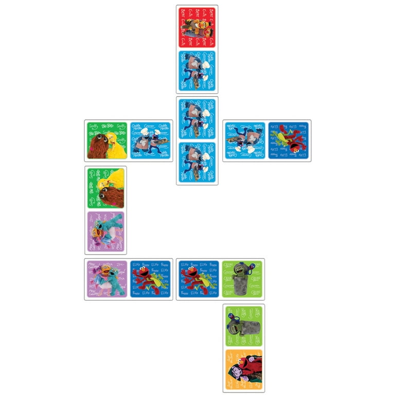 MasterPieces Sesame Street Elmo & Friends 28 Piece Picture Card Dominoes Game for Kids 3 and up