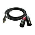thumbnail image 4 of Microphone Mixer Audio Cable USB C to XLR Male Brass PVC 1m for Laptop Speaker Amplifier, 4 of 9