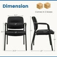 thumbnail image 2 of Costway Chaise de Salle d'Attente Sans Roues Ensemble de 4 avec Accoudoirs Intégrés pour Réception, 2 of 7