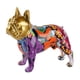 thumbnail image 1 of Estatua de bulldog francés, figura decorativa de resina, centro de mesa moderno de escritorio Cabeza de oro, 1 of 8