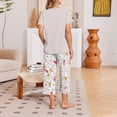 thumbnail image 7 of Lumistal Pajamas Set for Women Summer Pajamas Casual Soft Short Sleeve Tshirt and Crop Pants Matching Sets 2 Piece Pajamas Set Lounge Sets for Women, 7 of 7
