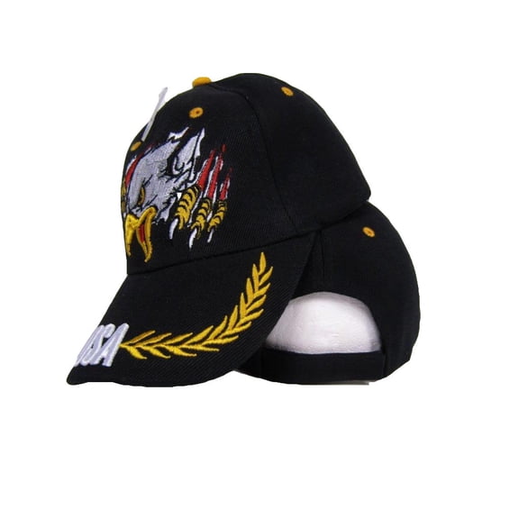 Black Screaming Eagle Claw USA US America American Baseball Cap Hat TOPW