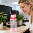 thumbnail image 4 of BUTASY Water Bottle 600ml Sticker Version Deer Large Capacity Cup Cute Deer Straw Water Bottle Leakproof Portable Cup For Adults And Kids Daily/Travel, 4 of 6