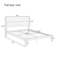 thumbnail image 4 of Mid-Century Modern Full Size 12 Inch Bamboo Wood Platform Bed with Wood Slat Metal Support, No Box Spring Needed, Easy Assembly,Natural, 4 of 10