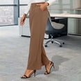 thumbnail image 4 of Women's High Waisted Wide Leg Pants Casual Elastic Back Pants With Buttons And Pleated Front, 4 of 6