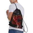 thumbnail image 3 of Bolsa clásica con cordón de Calgary, plegable, para deportes, fitness, unisex, bolsa de viaje para deportes de playa, pequeña, 3 of 8