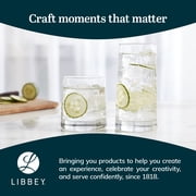 Libbey Cabos 16-Piece Rocks and Tumbler Glasses Set, Angled Glass Cups Set for Water, Juices, and More, Dishwasher-Safe Modern Glassware