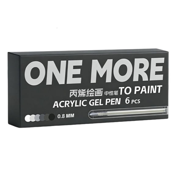 Lerpwige 6Pcs Acrylic Gel Inks Pen 0.8mm Colorful Retractable Gel Pen For Artist Travel Journaling Sketching Art Drawing