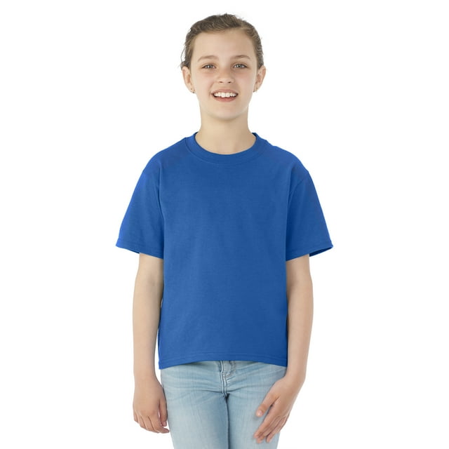 Jerzees T-Shirt à Manches Courtes Col Ras du Cou Youth DRI-POWER Active, S, Royal