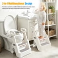 thumbnail image 3 of Foldable Potty Training Toilet Seat, 2 in 1 Toddler Toilet Seat and Step Stool Ladder, Adjustable Height, Non-Slip Step and Splash Guard Design, 3 of 9