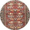 thumbnail image 1 of Ahgly Company Machine Washable Indoor Round Traditional Brown Red Area Rugs, 3' Round, 1 of 7