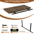 thumbnail image 5 of Dumekko 12 Inch Deep Floating Shelves for Wall, 36" W x 12" D x 1.2" H 1 Pack Floating Shelves Large Storage Space Wall Mount Shelf for Living Room, Kitchen, Bathroom, Rustic Brown, 5 of 8