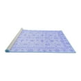 thumbnail image 2 of Ahgly Company Machine Washable Indoor Square Oriental Blue Modern Area Rugs, 3' Square, 2 of 4