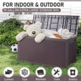 thumbnail image 3 of Ktaxon 90 gal Outdoor Garden Plastic Storage Deck Box Brown, 3 of 8