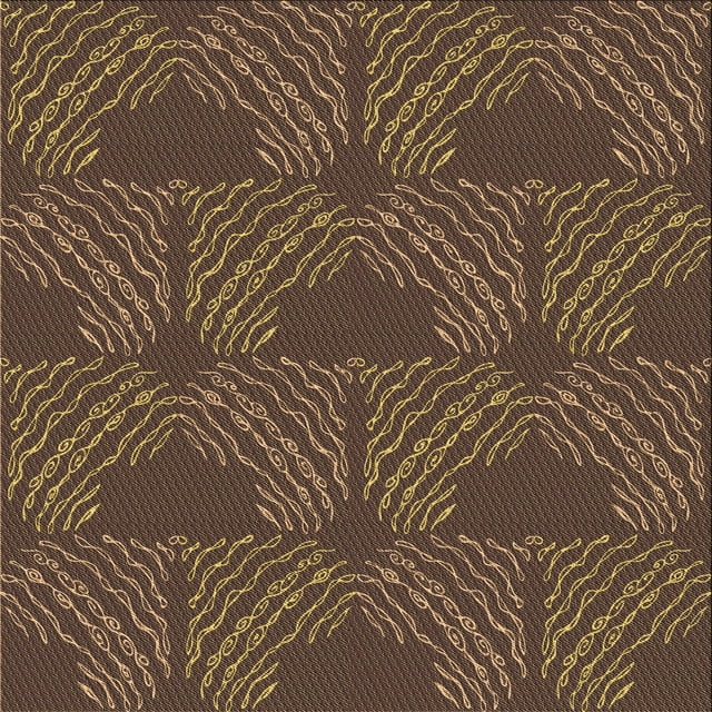 Ahgly Company Machine Washable Indoor Square Transitional Copper Brown Area Rugs, 5' Square