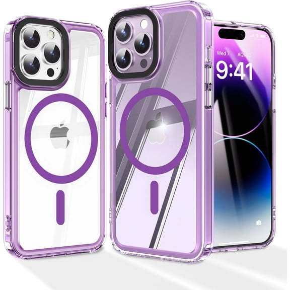 Magnetic Phone Case  for iPhone 14 Pro Max 6.7 inches with Yellowing Resistant & -Grade Protection [Compatible with Mag-Safe] for Men Wowen，Purple