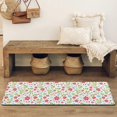 thumbnail image 4 of Pioneer Flower Floral Print Pattern Bathroom Rugs Mat, Non Slip Microfiber Bathroom Rug with Rubber Backing, Soft Mats for Bathroom Floor Tub Shower, 17"x47", 4 of 5