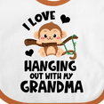 thumbnail image 4 of Inktastic Monkey I Love Hanging out with My Grandma Boys or Girls Baby Bib, 4 of 4