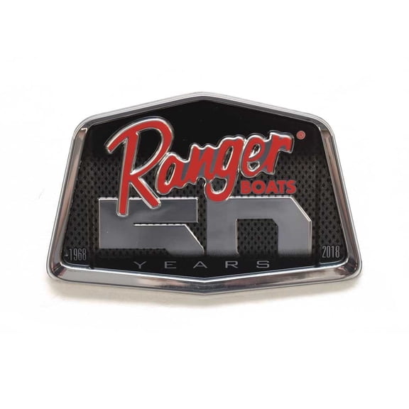Ranger Boat Raised Decal 309777 | 50 Year Anniversary 4 5/8 x 3 Inch