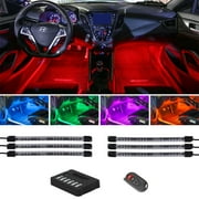 LEDGlow 6pc Flexible LED Million Color Interior Underdash Lighting Kit