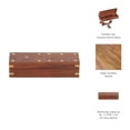 thumbnail image 5 of Classic Dominoes Tabletop Game Box - Decorative Game for Family Gatherings or Parties, Coffee Table, and Living Room Decor Game - Styled with Home, Office, and Shelf Decor Accents - 2", Brown, 5 of 12