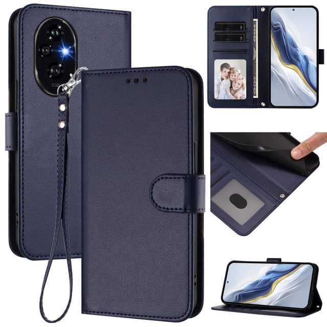 Funda Cartera GANGXUN para Honor 200 Pro 5G – Cierre Magnético, Protección RFID, Correa Desmontable, Compatible con Carga Inalámbrica
