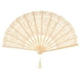 thumbnail image 1 of Accesorio de Disfraces Clásico BLESIY Ventilador de Encaje Plegable Beige BLESIY Ventilador de encaje de la boda, 1 of 5