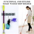 thumbnail image 2 of LONGHEXINA 2 Pcs 3 & 4 Slots Broom Holder Wall Mount with Hooks for Home Cleaning Supplies, 2 of 7