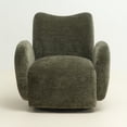 thumbnail image 6 of Noble House Gabryle 360° Swivel Accent Chair, Luxurious Chenille Upholstered Barrel Chair, Living Room, Olive Green, 6 of 10