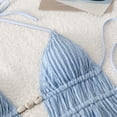 thumbnail image 4 of Traje de baño de 2 piezas para mujer, trajes de baño para mujer, bikinis de cintura alta con cordón ajustable, traje de baño de una pieza fruncido para mujer, 4 of 7