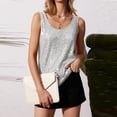 thumbnail image 6 of Tank Tops For Women Summer Fashion Sequin Tops Neck Sequin Sleeveless Tanks Tops Blouses Camisole Tops For Women, 6 of 7