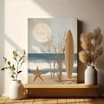 thumbnail image 6 of UXIEQU Surfboard Starfish Beach Coastal Canvas Wall Art Print 15.75x11.81 Inches, 6 of 8