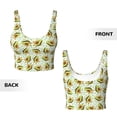 thumbnail image 5 of Fotbe Avocado Doing Sport Pattern Womens' Sports Bra Longline Wirefree Padded with Medium Support Sports Moisture-Wicking Workou Vest,Tank Top-X-Large, 5 of 7