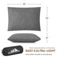 thumbnail image 3 of Almohada de viaje de espuma viscoelástica PEUJEW, pequeña, gris triturado, 3 of 6