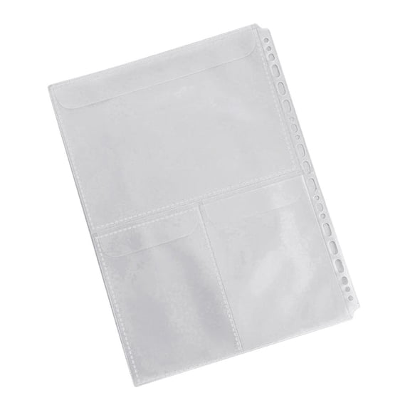 Letter Size 4 Rings Binder Expandable Document Organizers Clear Binder Sleeve