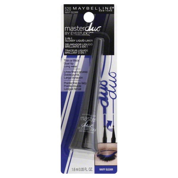 Maybelline New York Eye Studio Master Duo Glossy Liquid Eyeliner, 520