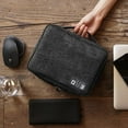 thumbnail image 3 of Waterproof Data Cable Storage Bags Travel Gadget Wires Organizer Zipper Pouch (Black), 3 of 6