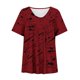 thumbnail image 3 of Blusas de Manga Corta para las Mujeres con Cuello en V Impreso Suéter Casual Top, Blusas para las Mujeres Casual, 3 of 4