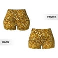 thumbnail image 5 of Lsque Bright Shiny Golden Pattern High Waisted Biker Shorts for Women-Tummy Control Fitness Athletic Workout Running Yoga Gym Shorts,Moisture-Wicking-XX-Large, 5 of 9