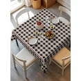 thumbnail image 6 of Country Star Plaid Table Cloth, Black Retro American Farm Barn Berry Waterproof Tablecloth for Square Tables, Reusable Washable Fabric Table Cover for Restaurant Kitchen Dining Tables 60"x60", 6 of 6