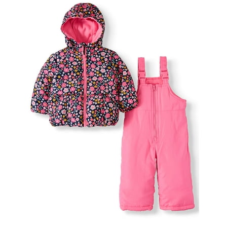 Child of Mine by Carter's Baby Toddler Girl Winter Jacket Coat & Snow Bib Snow Pants, 2pc Snowsuit (Best Snow Jacket Brands)