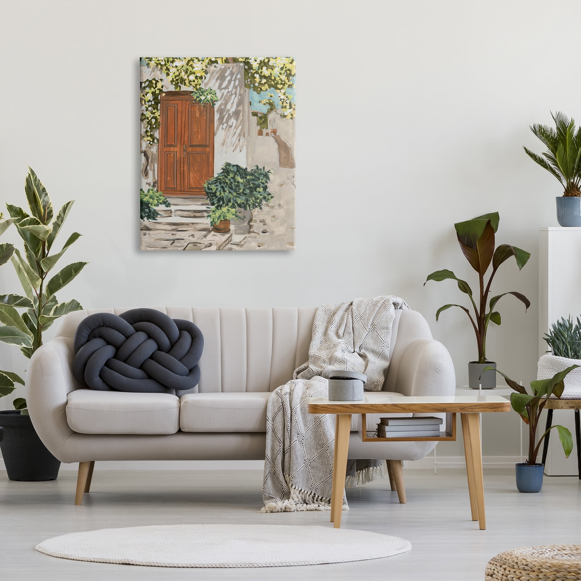 Stupell Industries Cottage Doorway Botanicals Travel & Places Painting Gallery Wrapped Canvas Art Print Wall Art, 30 x 40