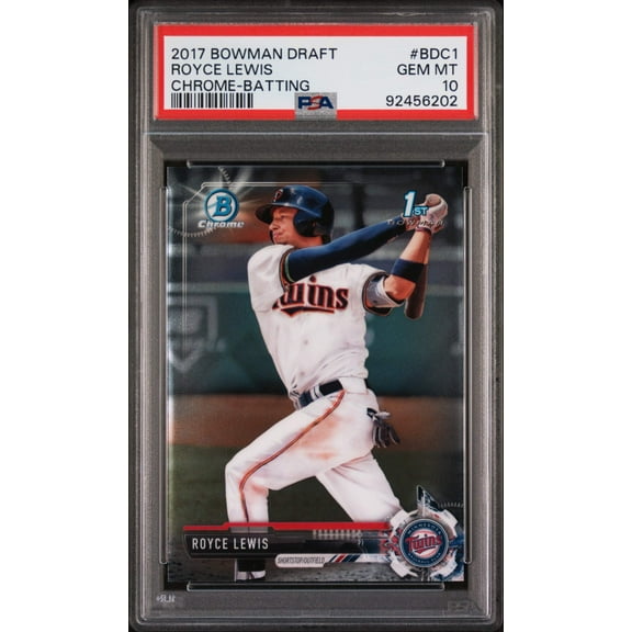 Graded 2017 Topps Bowman Draft Royce Lewis #BDC1 Chrome Batting Rookie RC Baseball Card PSA 10 Gem Mint
