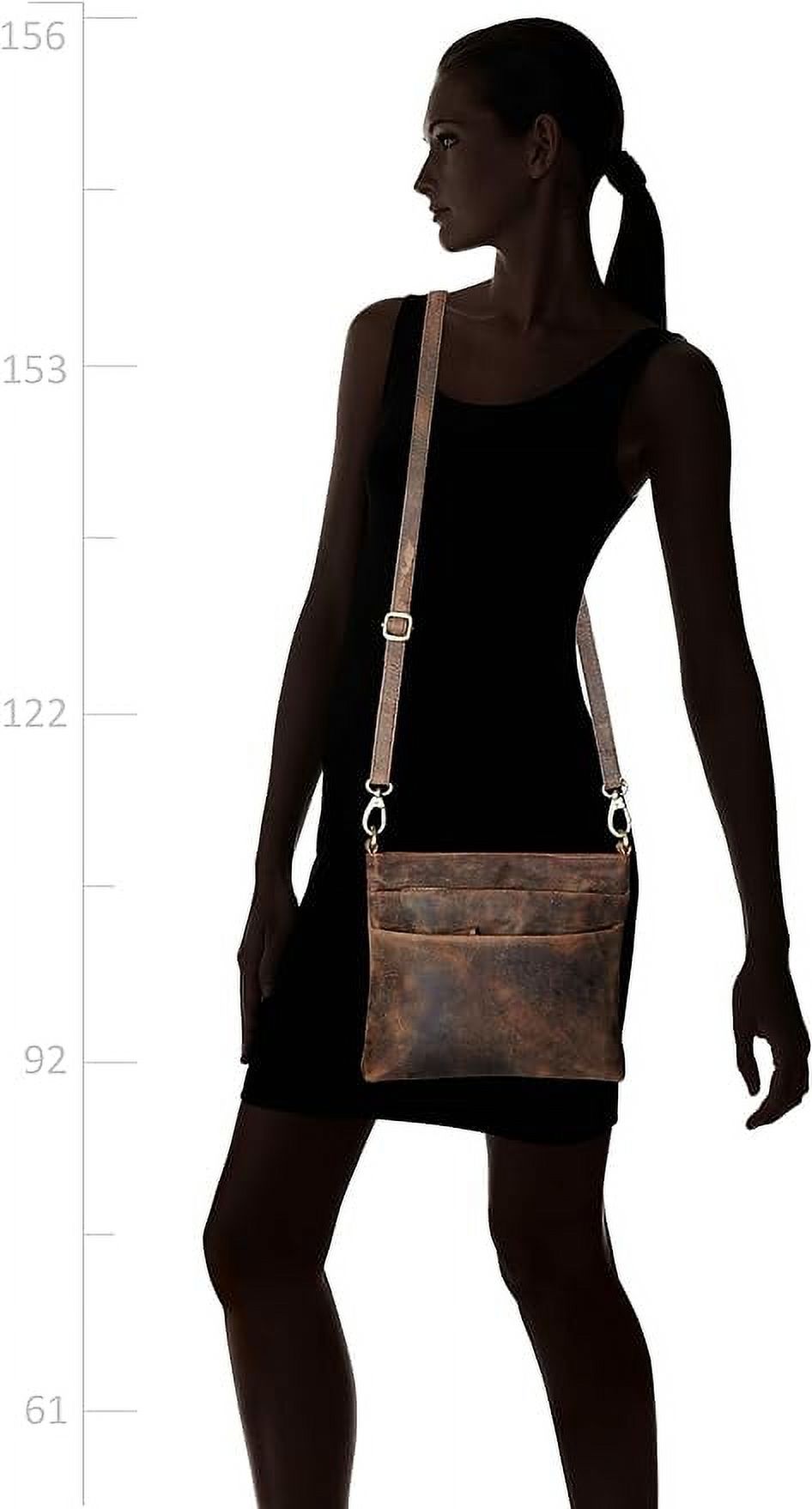 RUZIOON Vintage Leather Crossbody bags for Women - Sling Women Purse, Shoulder bags & Handbags - Brown