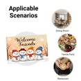 thumbnail image 5 of JOOCAR Welcome Friends Snowmen Christmas Table Mats Set of 4 for Home Kitchen Table Decor 12x18 inch, 5 of 5