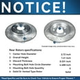 thumbnail image 4 of Detroit Axle - 8pc Brake Kit for 2014-2020 Mitsubishi Outlander 2016-2024 Outlander Sport, Drilled and Slotted Disc Brake Rotors Ceramic Brakes Pads : 11.57" inch Front and 11.89" inch Rear Rotor, 4 of 10
