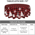 thumbnail image 6 of Winter Christmas Round Tablecloth 70 Inch, Red Black Buffalo Plaid Snowflake Xmas Tree Table Cloth for Rustic Farmhouse Kitchen Decor, Outdoor Wipeable Polyester Fabric Table Cover for Holiday Party, 6 of 6