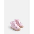 thumbnail image 2 of Wonder Nation Toddler Girls' Bump Toe Winter Booties with Faux Fur Trim, 2 of 5